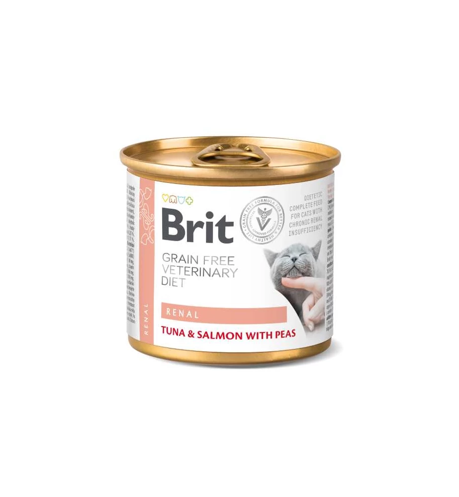 Brit Grain Free Veterinary Diet Renal Blik - 6 X 200 Gram 3 Brit Grain Free Veterinary Diet Renal Blik - 6 X 200 Gram