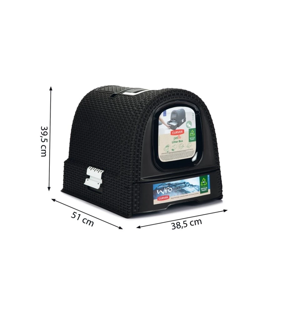 Beeztees Curver Kattenbak Antraciet 5 Beeztees Curver Kattenbak Antraciet - Afbeelding 3