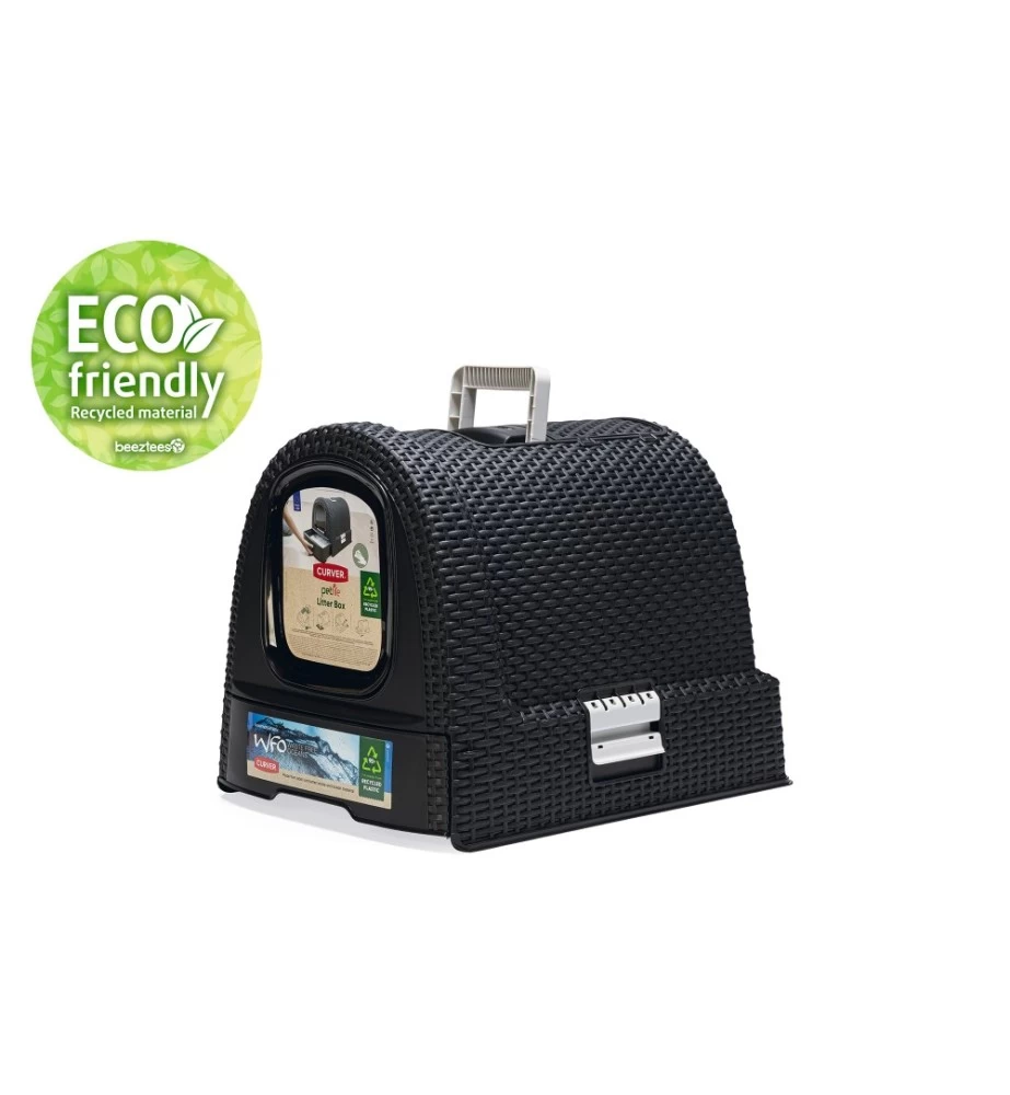 Beeztees Curver Kattenbak Antraciet 3 Beeztees Curver Kattenbak Antraciet