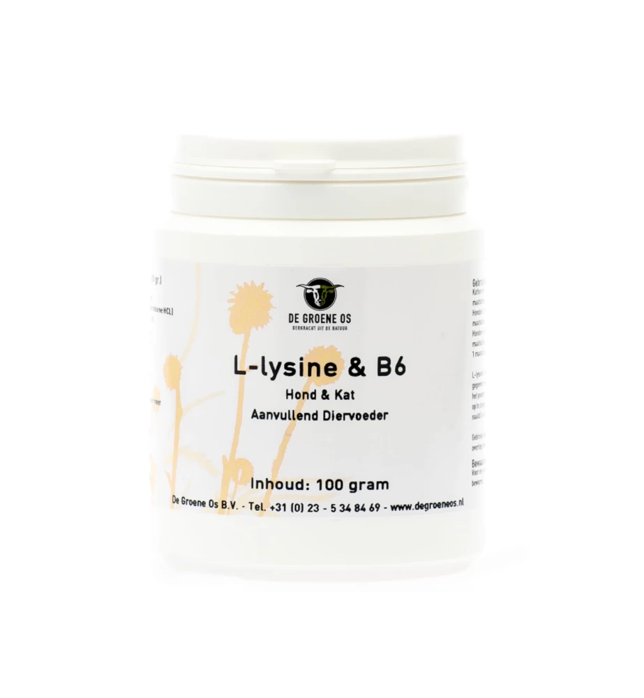 De Groene Os L-Lysine & B6 - 100 Gram 3 De Groene Os L-Lysine & B6 - 100 Gram