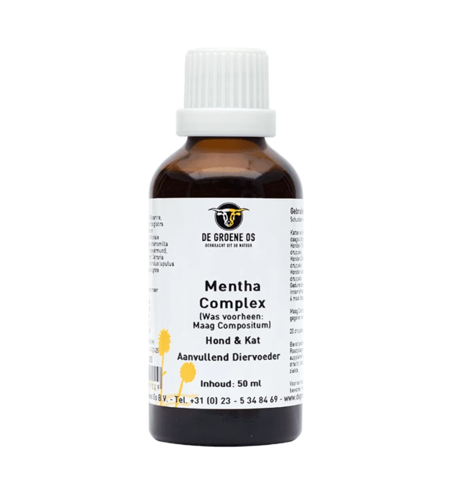 De Groene Os Mentha Complex Hond & Kat - 50 Ml 3 De Groene Os Mentha Complex Hond & Kat - 50 Ml
