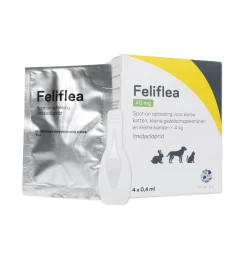 FeliFlea 40 Mg (Kat / Hond / Konijn -4kg) - 4 Pipetten