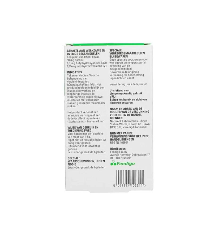 Pestigon 50 Mg Spot-On Kat - 4 Pipetten 5 Pestigon 50 Mg Spot-On Kat - 4 Pipetten - Afbeelding 3